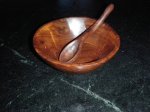 Black Walnut Bowl & Spoon by Harry Koenig